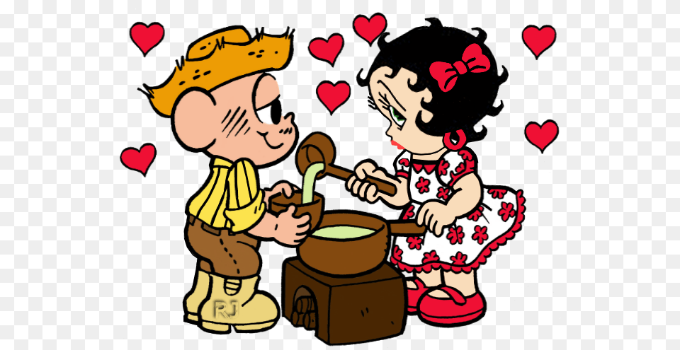 Young Lovers Gifs Comic Book Betty Boop Evangelie Boa Noite Festa Junina, Baby, Person, Cutlery, Face Png Image