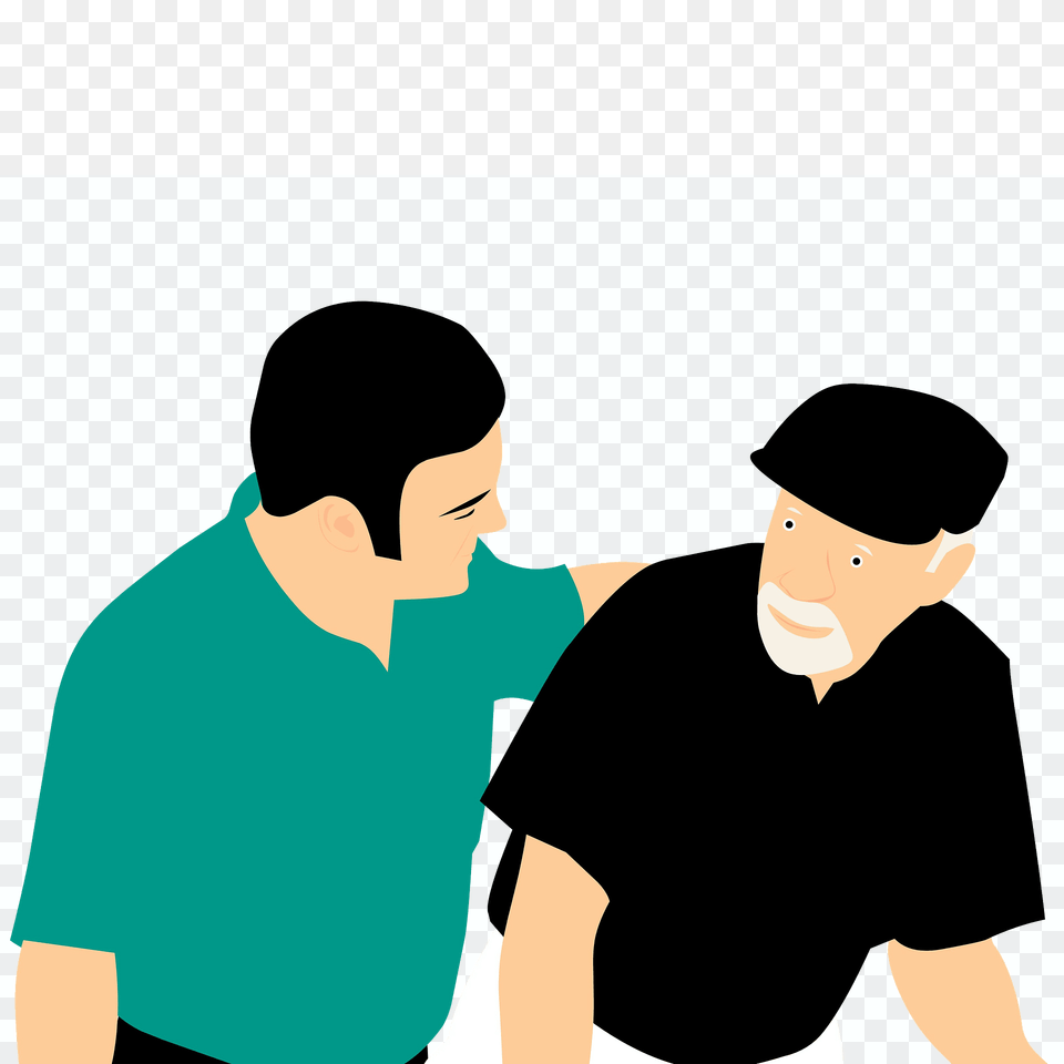 Young Man And Old Man Clipart, Clothing, T-shirt, Adult, Male Free Png