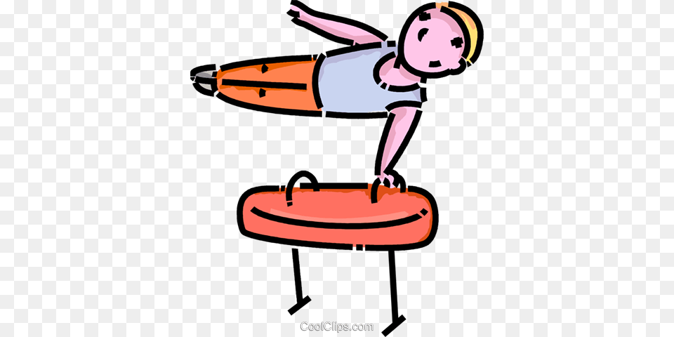 Young Man On The Pommel Horse Royalty Vector Clip Art, Device, Grass, Lawn, Lawn Mower Png Image