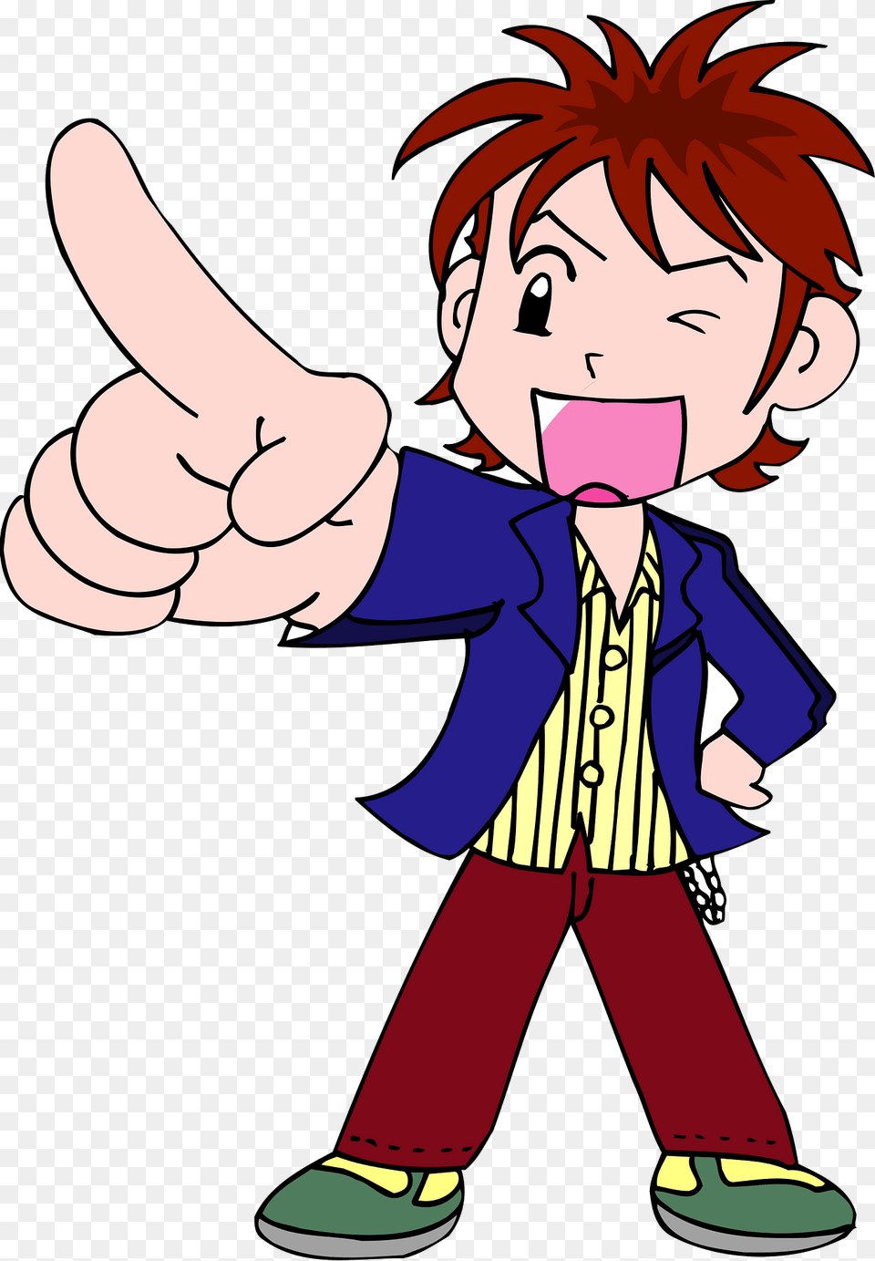 Young Man Pointing Finger Clipart, Book, Comics, Publication, Baby Free Transparent Png