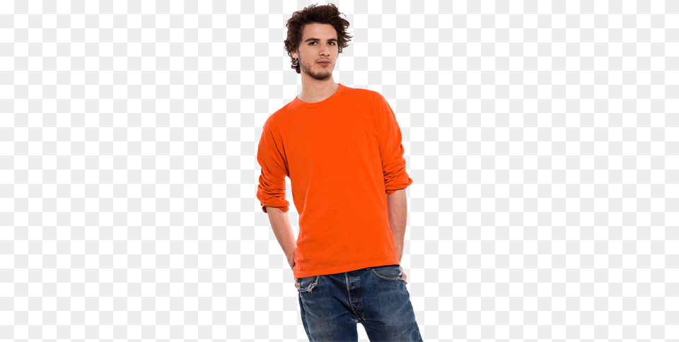 Young Man Standing, Clothing, Long Sleeve, Sleeve, T-shirt Free Transparent Png
