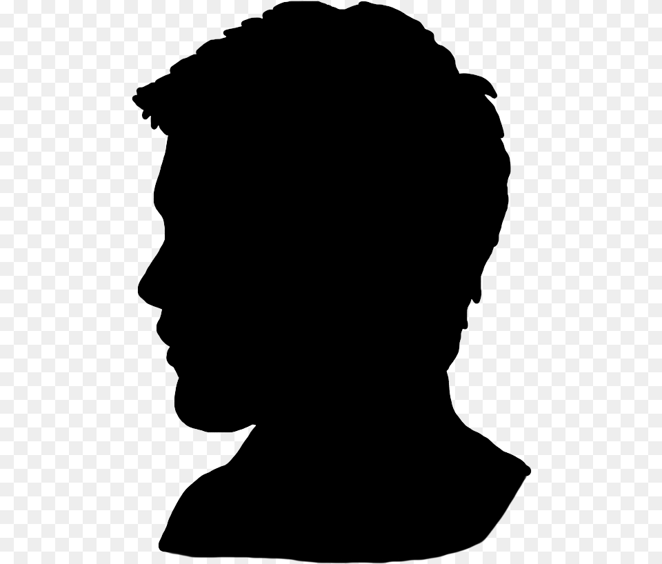 Young Man39s Face Silhouette Silhouette Clip Art Male Silhouette Of A Boys Face, Gray Free Transparent Png