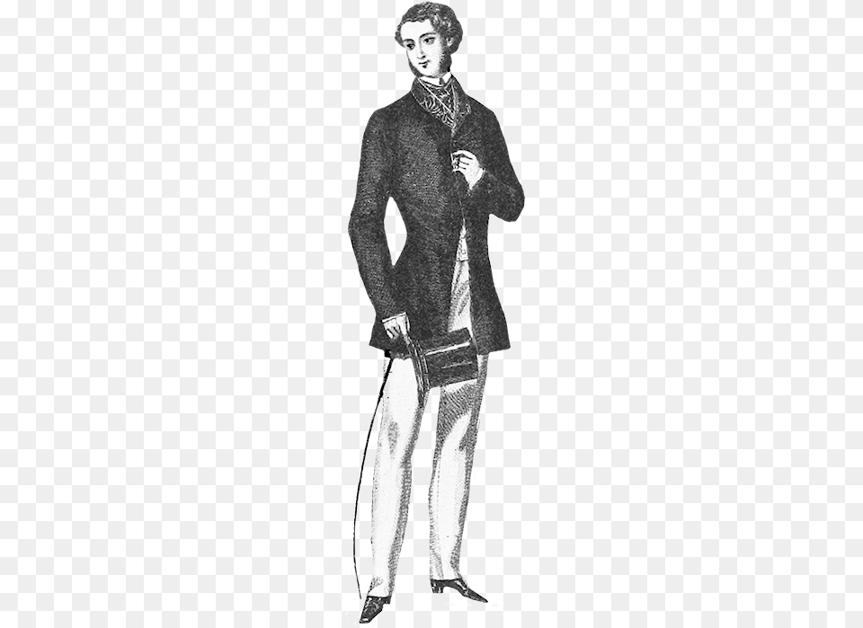 Young Man39s Fashion Clothes 1852 Victorian Era Man Clipart, Coat, Clothing, Male, Person Free Png Download