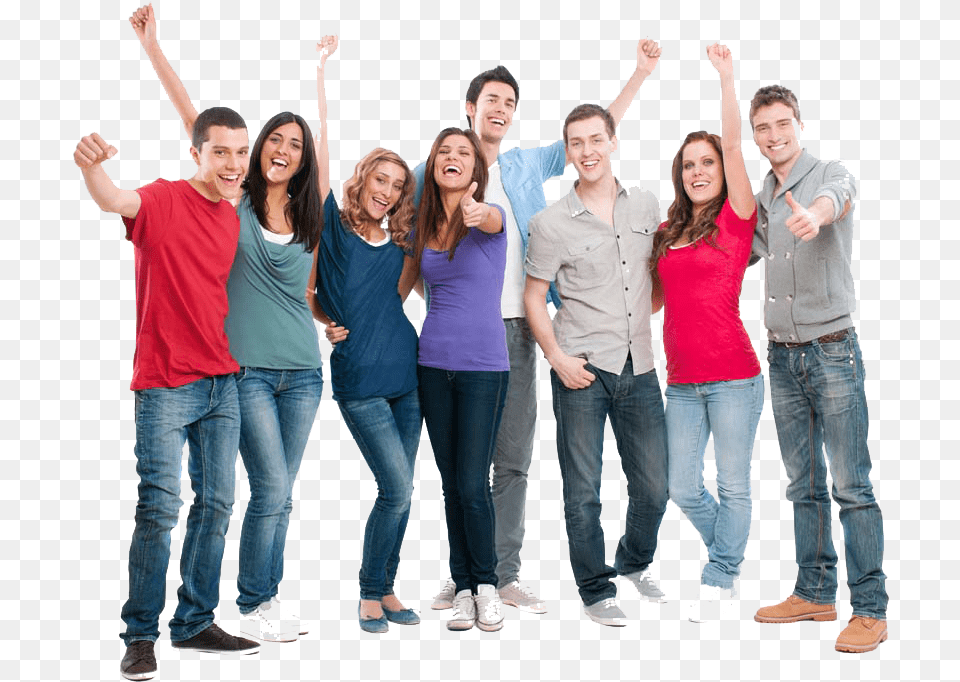 Young People Background Happy Young People, Adult, Person, Pants, Woman Free Png Download