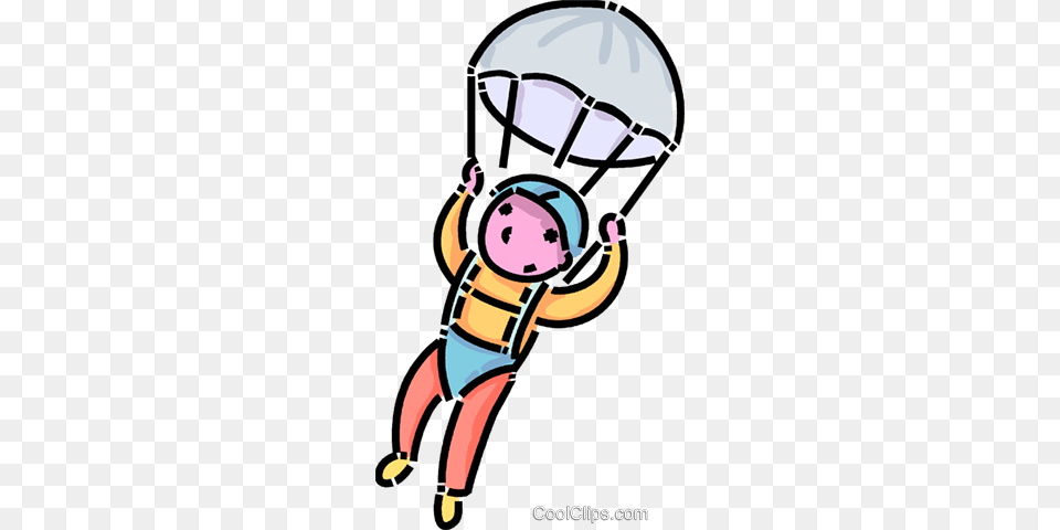 Young Person Skydiving Royalty Vector Clip Art Illustration, E-scooter, Transportation, Vehicle Free Png