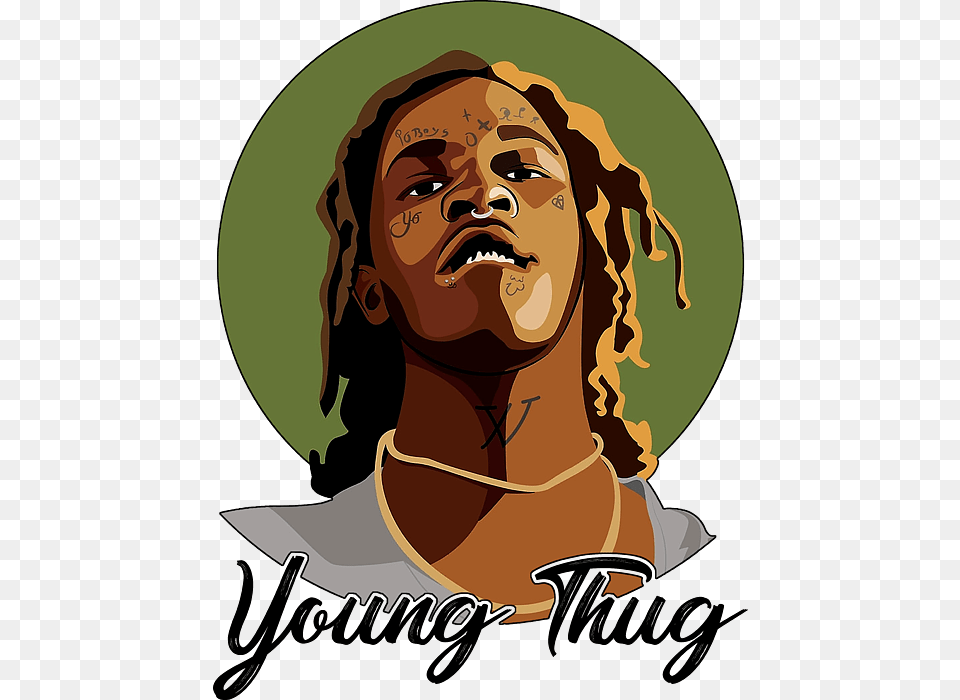 Young Thug Cartoon, Neck, Body Part, Face, Portrait Free Png Download