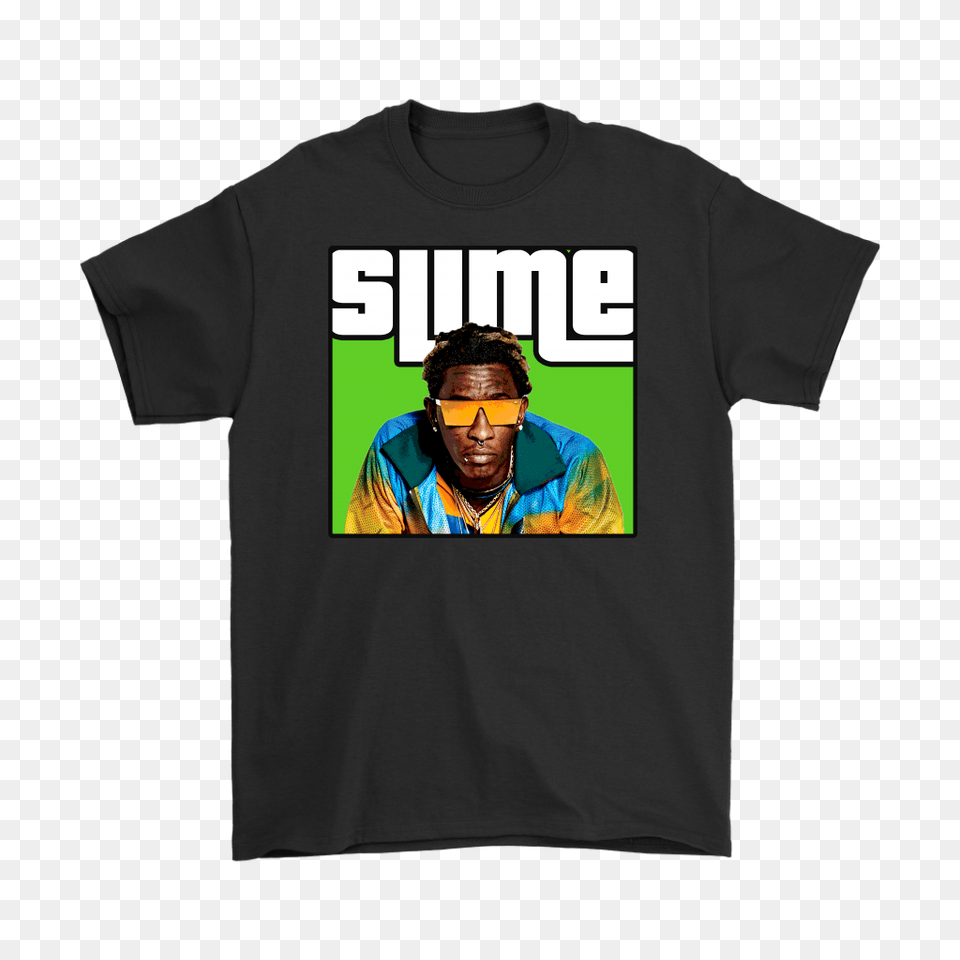 Young Thug Slime Thugger Rap T Shirt Ebay, T-shirt, Clothing, Adult, Person Png Image
