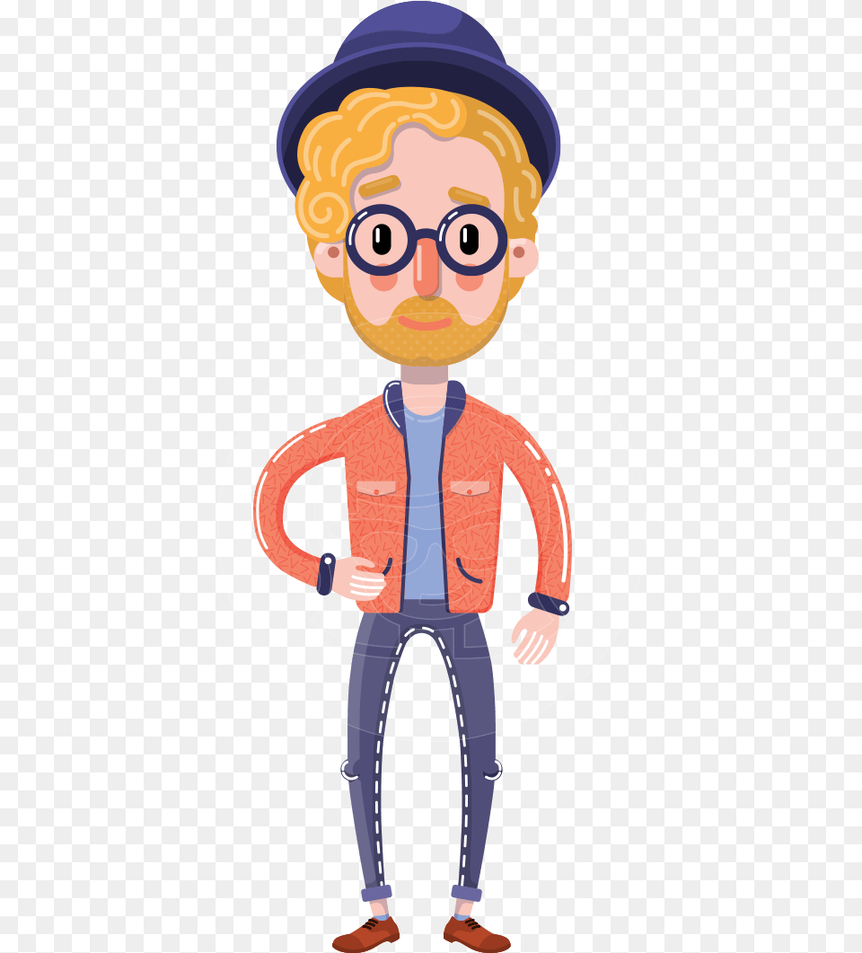 Young Vector Blonde Man Flat Cartoon Character Young Man Cartoon, Boy, Child, Male, Person Png Image