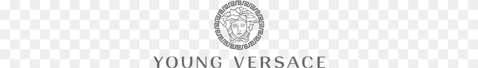 Young Versace Logo Versace Authentic Vintage Gold Plated Laughing Sun Free Png Download