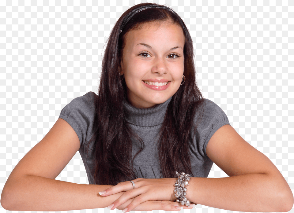 Young Woman, Head, Happy, Hand, Person Free Png