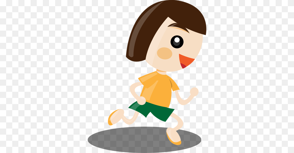 Young Woman Running Vector Clip Art, Doll, Toy, Baby, Person Png Image