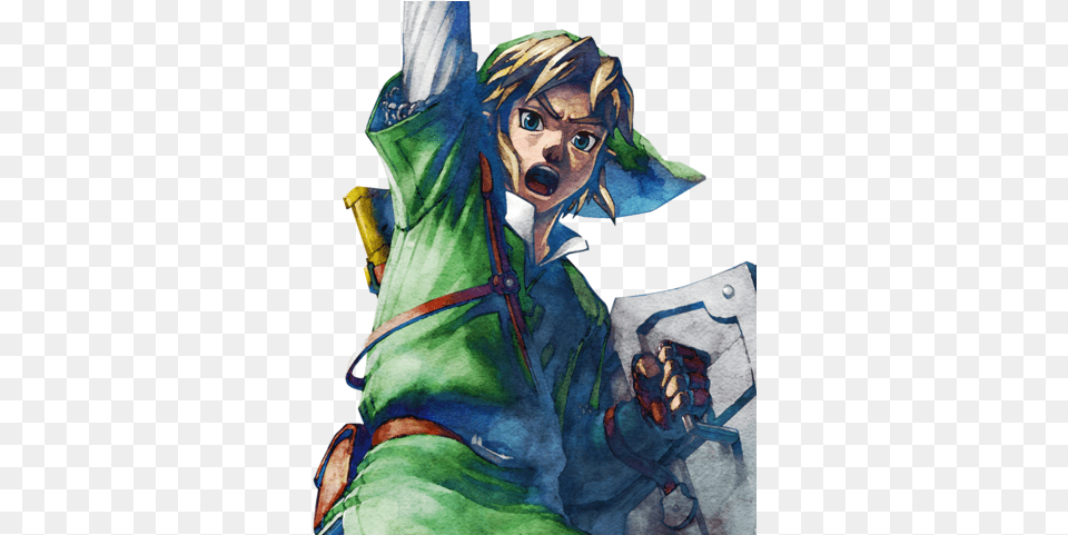Youngadult Link Skyward Sword Art, Adult, Person, Man, Male Png
