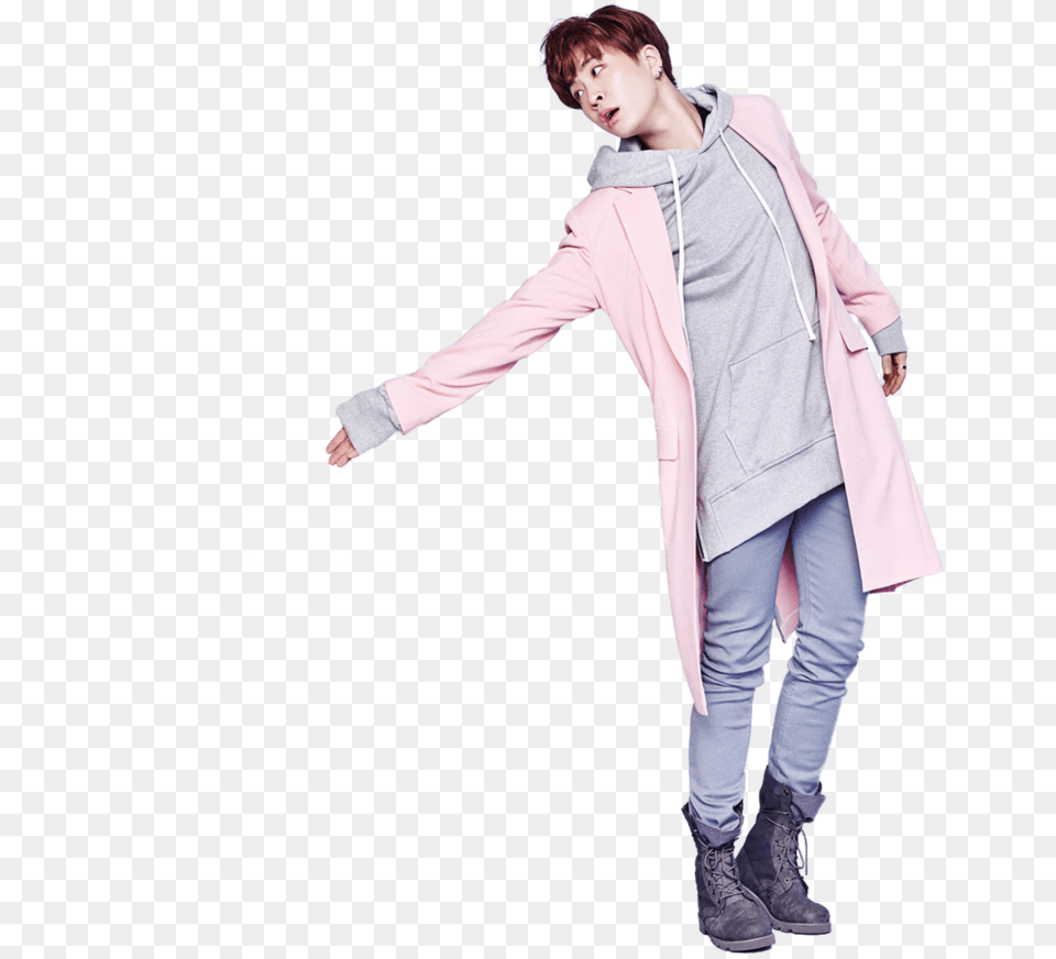 Youngjae And Twice Jihyo, Clothing, Coat, Long Sleeve, Sleeve Free Transparent Png