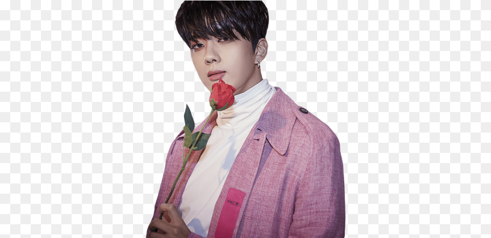 Youngjae With Rose, Plant, Flower, Adult, Person Free Png Download