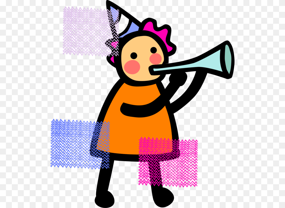 Youngster Blows Noisemaker Horn, People, Person, Face, Head Free Transparent Png