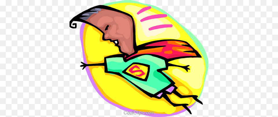 Youngster With A Superman Cape And Shirt Royalty Vector Clip, Art, Graphics, Water, Swimming Free Png