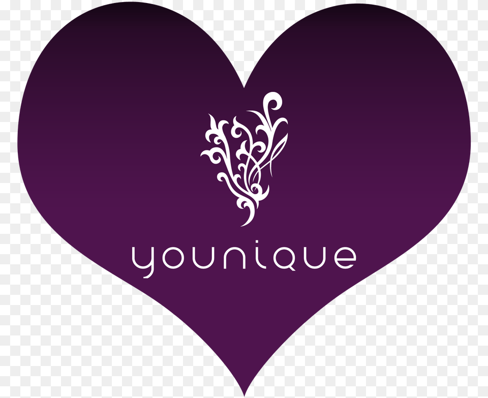 Younique Logo Image Younique Logo, Purple, Heart, Person Free Transparent Png