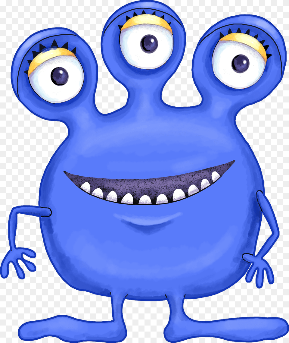 Your Art Cute Blue Purple And Green Cartoon Alien Monsters, Teeth, Body Part, Person, Mouth Free Png