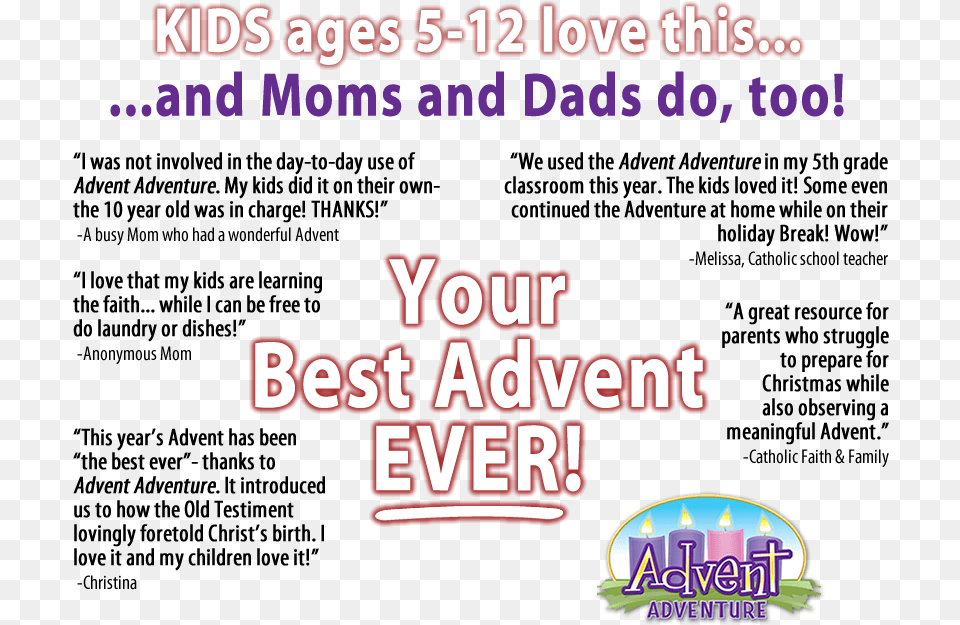 Your Best Advent Ever Advent For Kids, Advertisement, Poster, Text Free Png Download