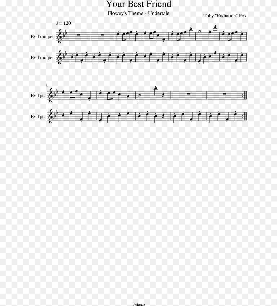 Your Best Friend Sheet Music Composed By Toby Quotradiationquot Khong Con Mua Thu Piano, Gray Free Png Download