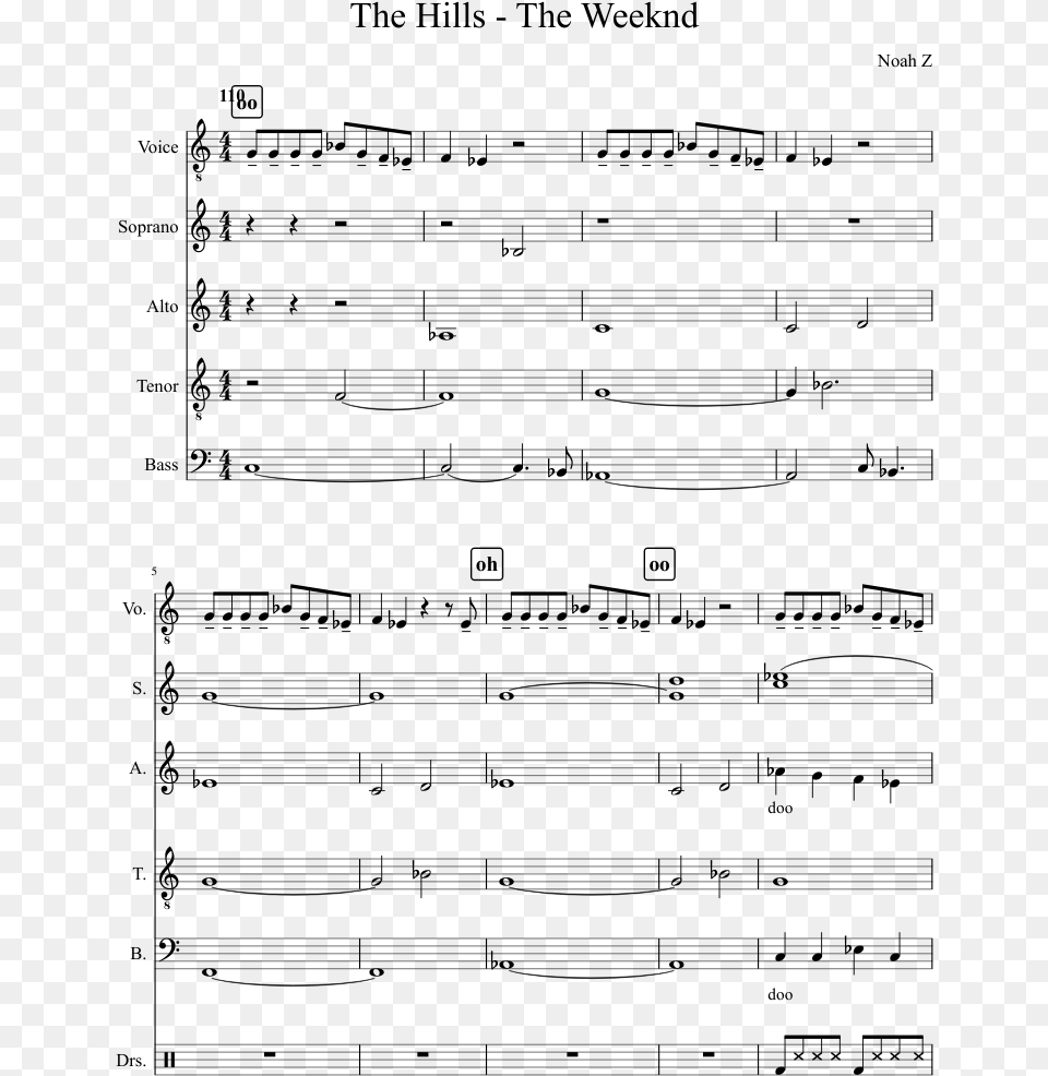 Your Best Nightmare Clarinet Sheet Music, Gray Free Transparent Png