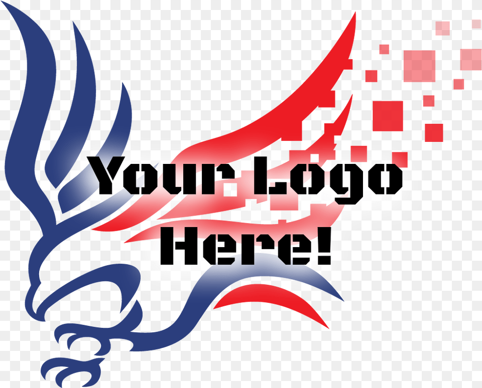 Your Company Here America Flag With Eagle Logo, Art, Graphics, Sticker, Text Png