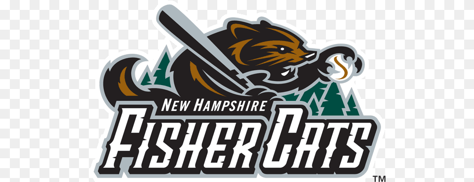 Your Favorite Minor League Baseball Team Logos New Hampshire Fisher Cats Old Logo, People, Person, Book, Comics Free Png