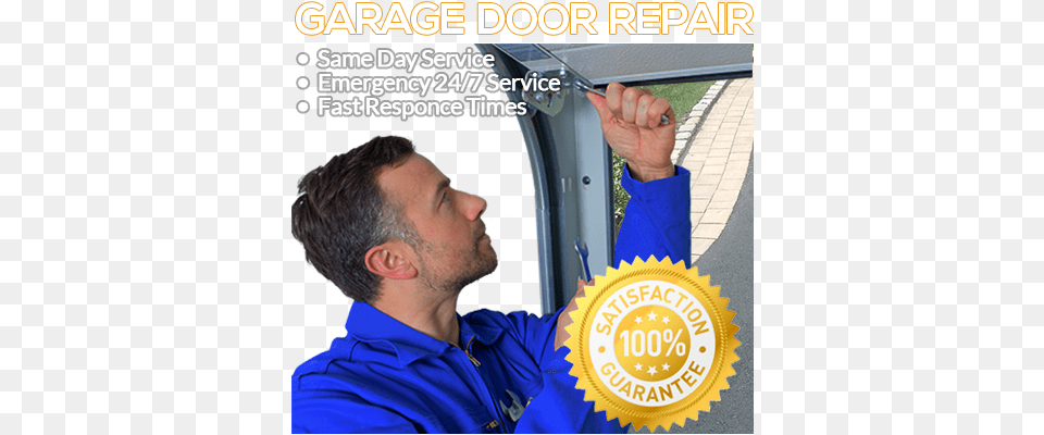 Your Garage Door Repair Experts In Austin Poster, Adult, Male, Man, Person Png