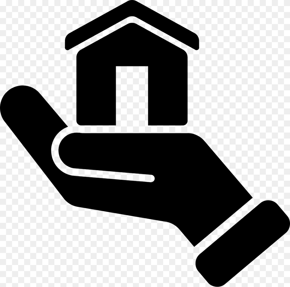Your Home Is In The Best Hands House In Hand Icon, Gray Free Png