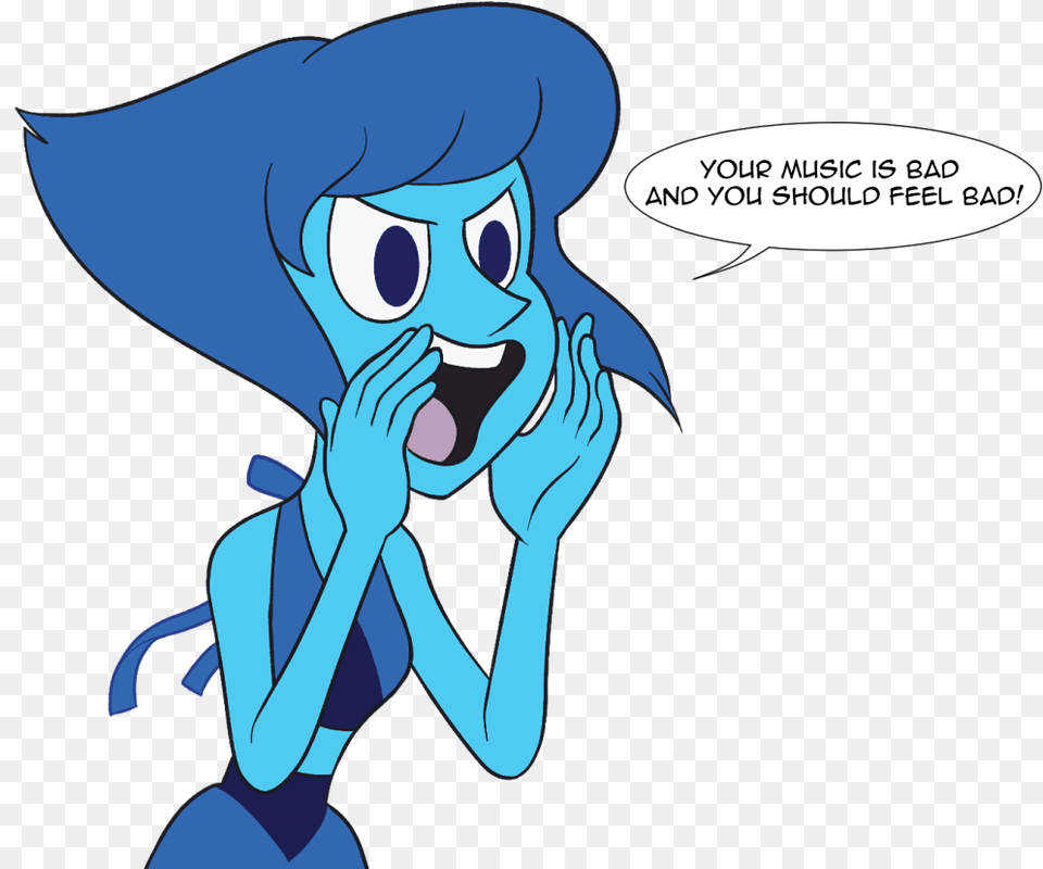 Your Music Is Bad And You Shoulo Feel Bad Steven Universe Lapis Fart, Book, Comics, Publication, Baby Free Png