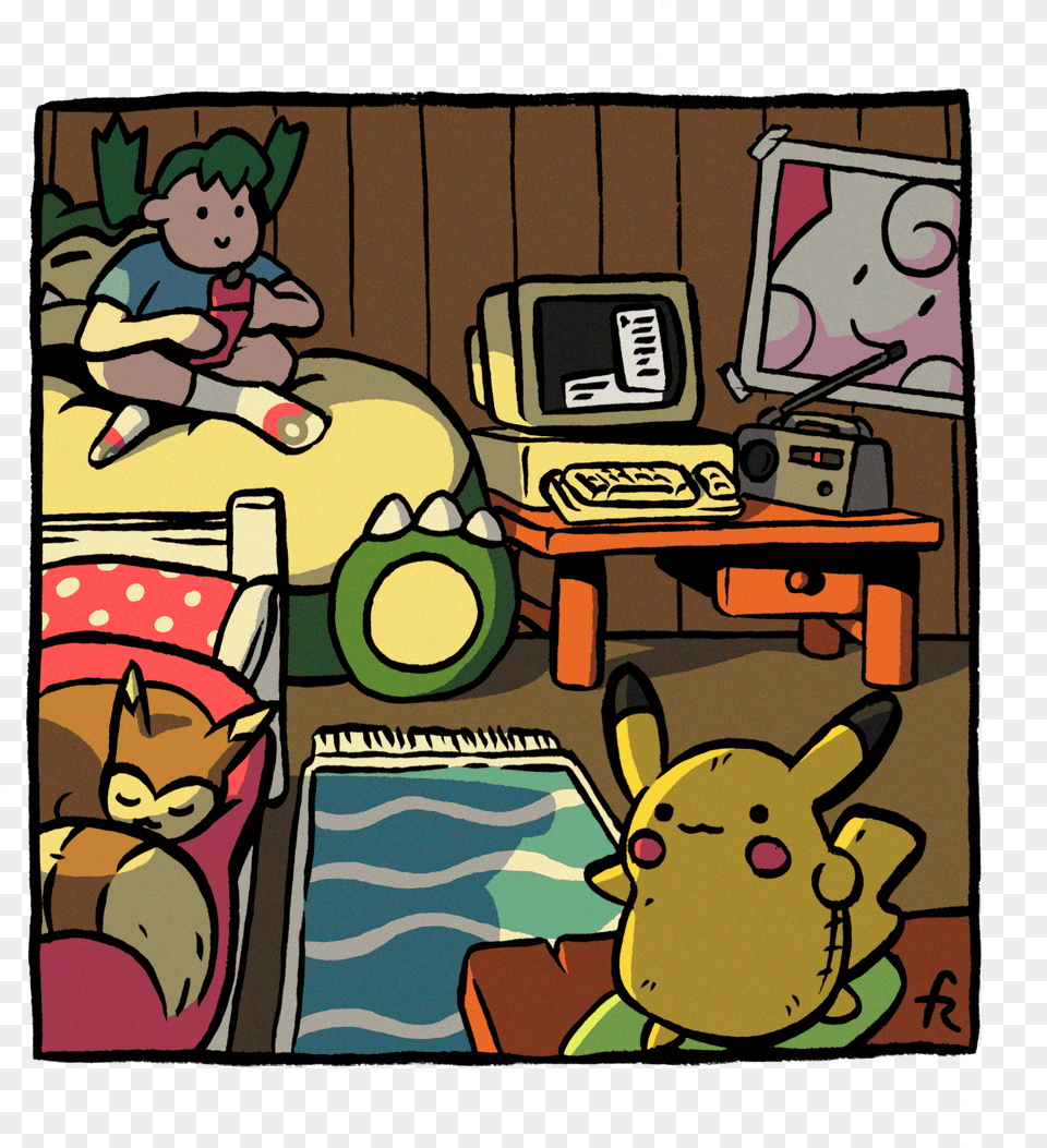 Your Room In Pokemon Gold And Silver Cartoon, Book, Comics, Publication, Baby Png Image
