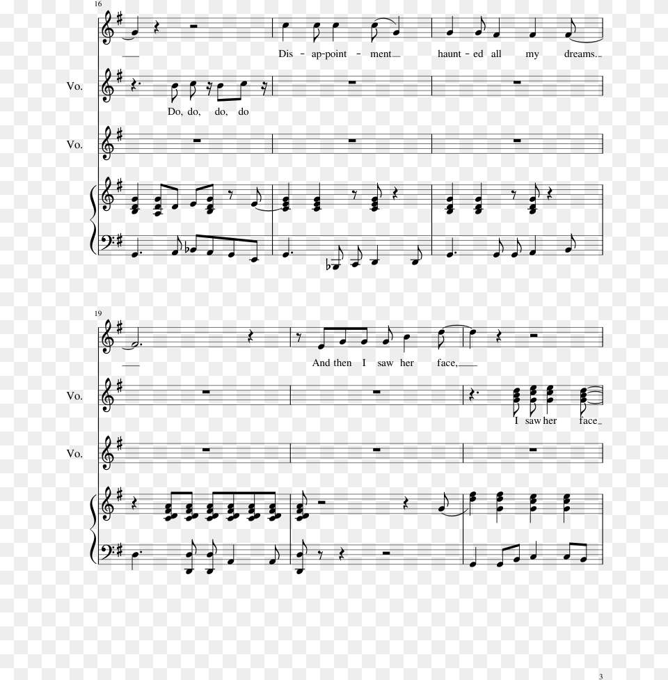 Your Smiling Face Sheet Music, Gray Free Png