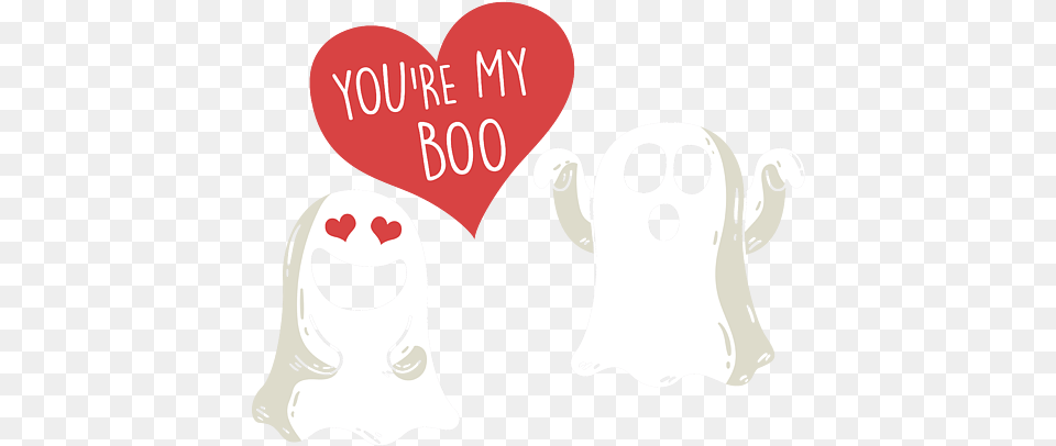 Youre My Boo Halloween Scary Ghost Couple Spooky Hallows Eve Ghoul Gifts Greeting Card Heart, Animal, Bear, Mammal, Wildlife Free Png