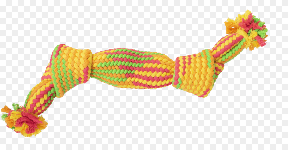 Yours Droolly Rope 2 Knot Fluro Rope Toy With Squeaker, Accessories, Formal Wear, Tie, Animal Free Png