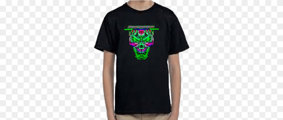 Youth 20trippy 20skull 20tshirt 20mockup Original T Shirt, Clothing, T-shirt Free Png