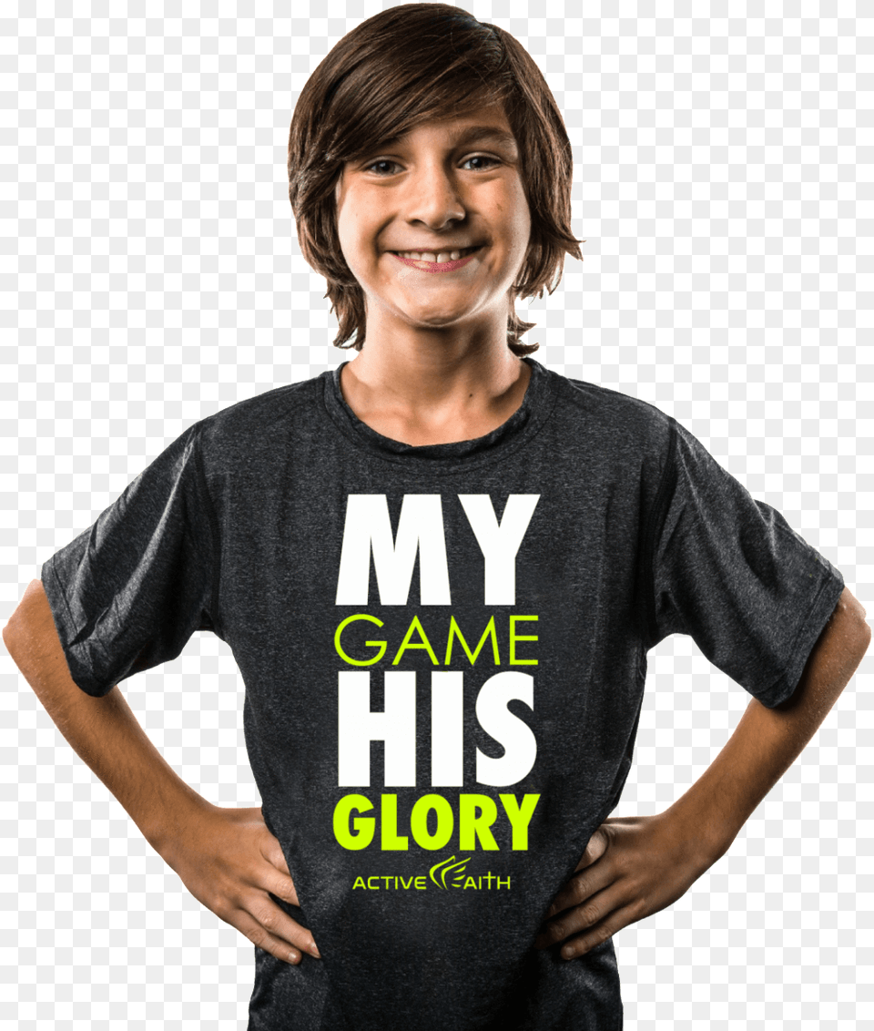 Youth His Glory Performance Shirt My Game His Glory Shirt, Adult, T-shirt, Person, Female Free Png