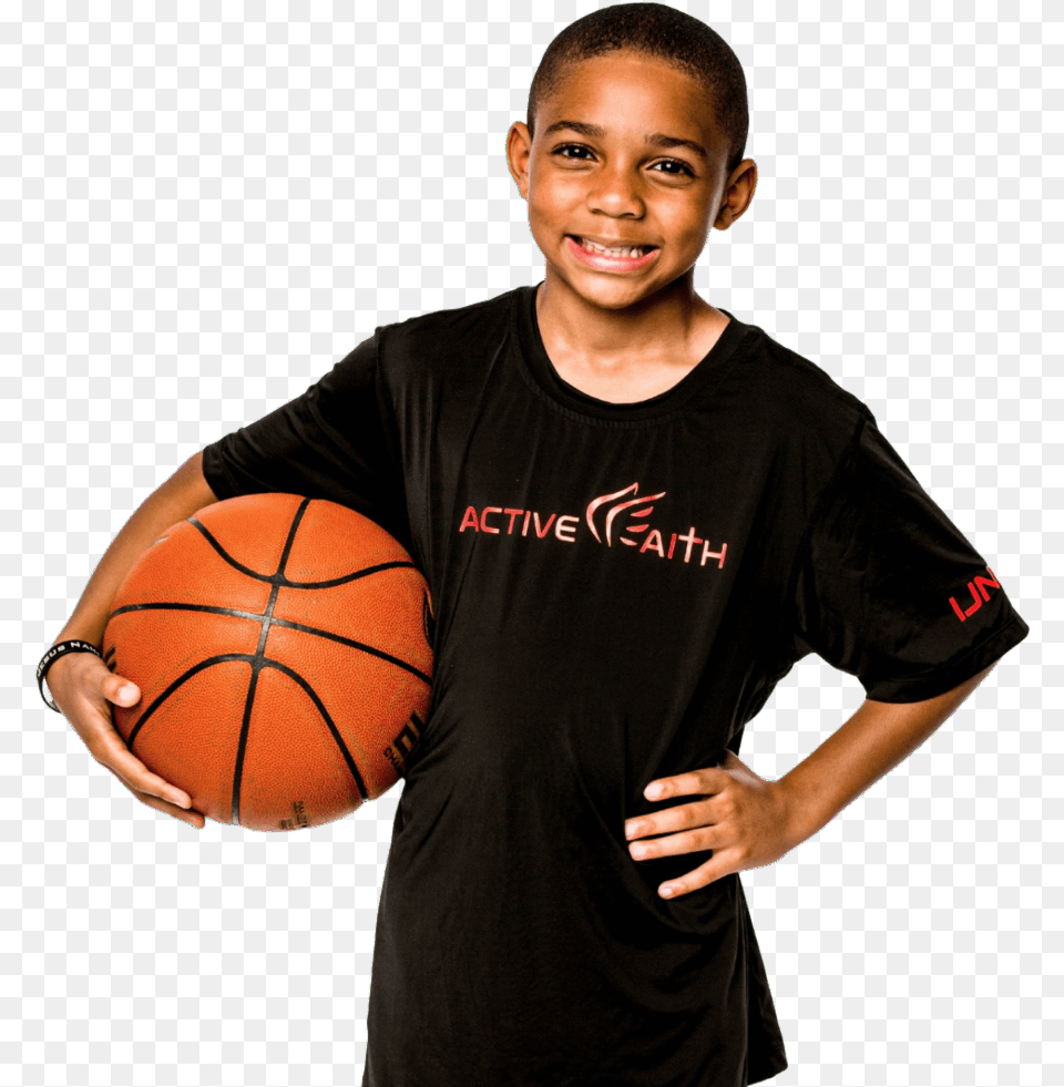 Youth Logo Performance Shirt Youth Basketball Player, Ball, Basketball (ball), Clothing, Sport Free Png Download