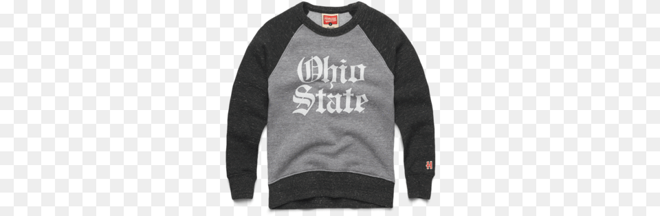 Youth Ohio State Olde English Crewneck Osu Buckeyes Long Sleeved T Shirt, Clothing, Knitwear, Sweater, Sweatshirt Free Transparent Png