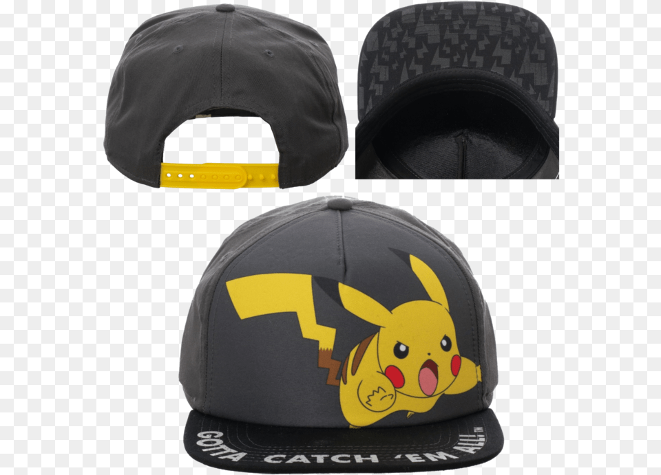 Youth Pokemon Pikachu Snapback Bioworld U2014 Dragon Imports Unisex, Baseball Cap, Cap, Clothing, Hat Free Png Download