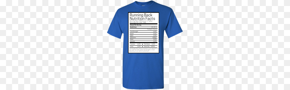 Youth Running Back Nutrition Facts T Shirt Audbl Apparel, Clothing, T-shirt Free Png