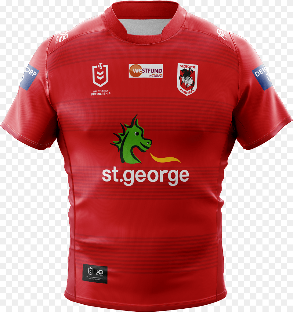 Youth St George Illawarra Dragons 2020 Jersey, Clothing, Shirt, T-shirt Free Transparent Png