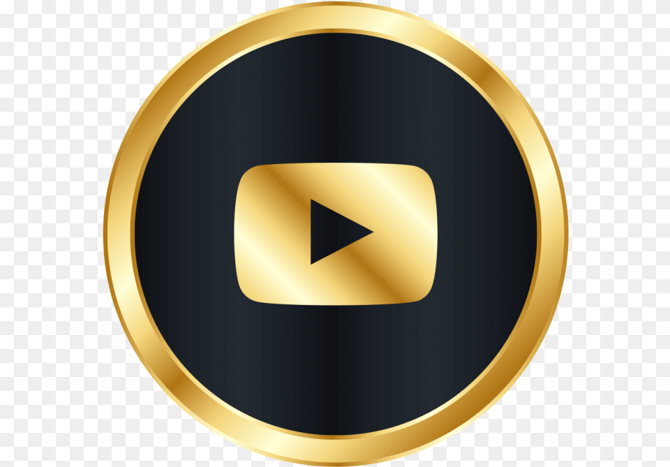 Youtube, Gold, Disk, Symbol Free Png Download