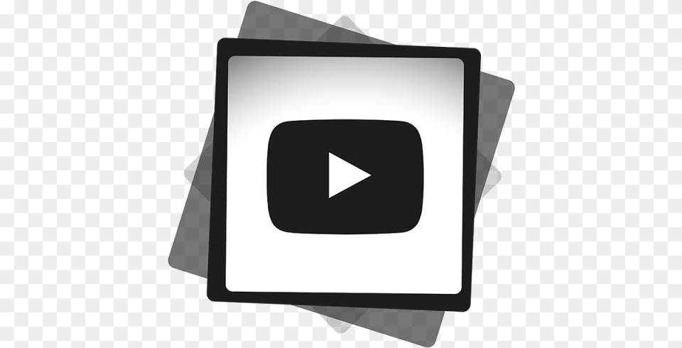 Youtube Black White Icon Social Media And Twitter Icon Black And White Small, Computer Hardware, Electronics, Hardware, Screen Free Transparent Png