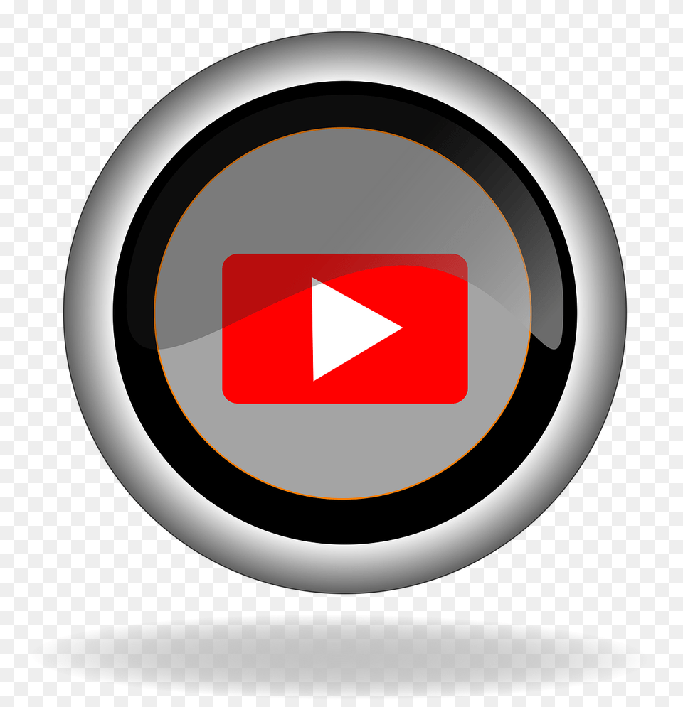 Youtube Button Image On Pixabay Circle, Sphere, Emblem, Symbol, Blade Free Png Download