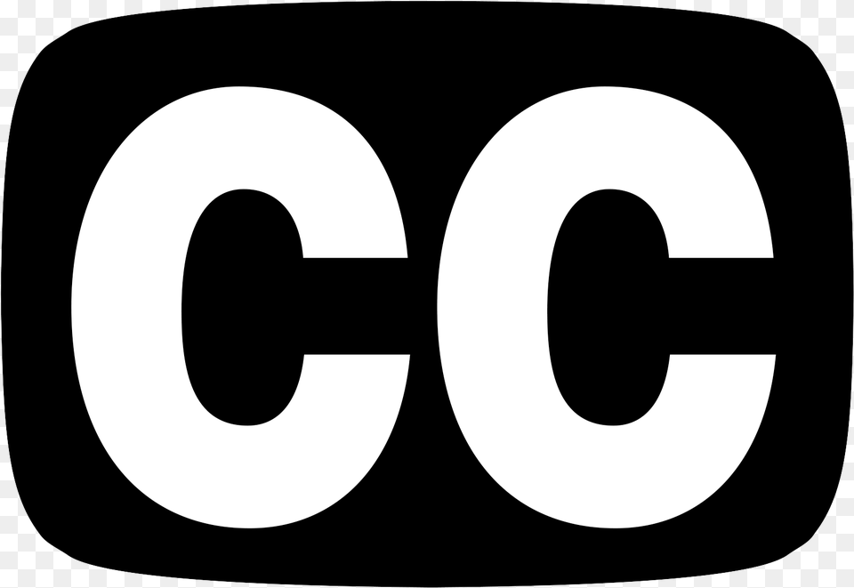 Youtube Closed Captions Closed Captioning Logo White, Symbol, Number, Text, Astronomy Png
