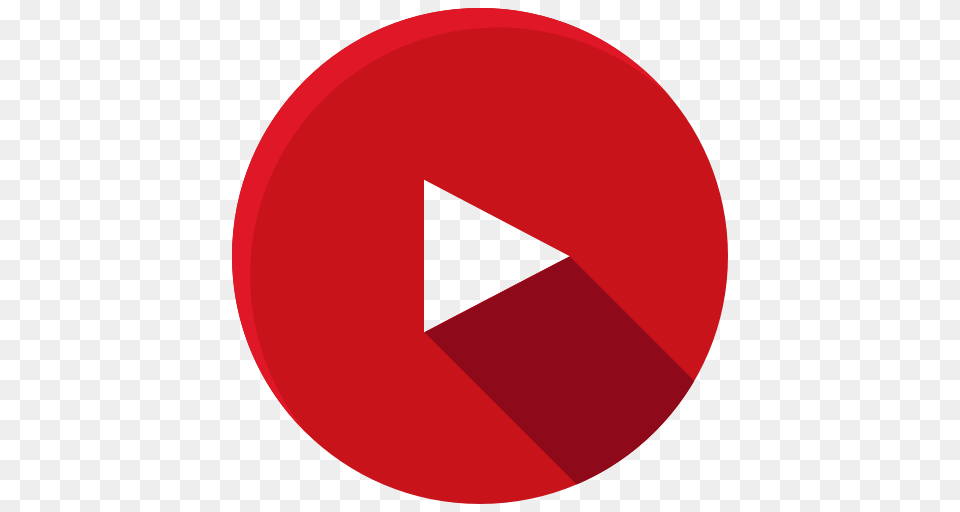 Youtube Flat Icon, Sign, Symbol, Disk Free Png
