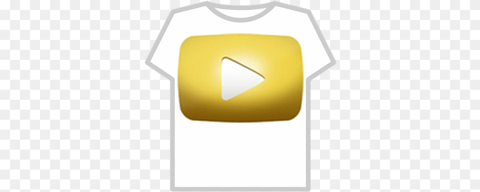 Youtube Goldplaybutton Roblox Youtube Gold Play Button Shirt, Clothing, T-shirt Png Image