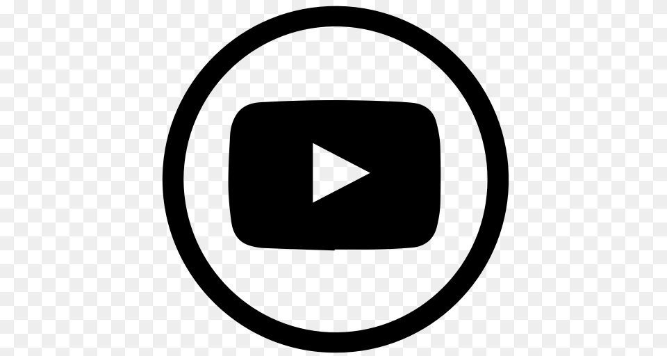Youtube Icon, Gray Free Png