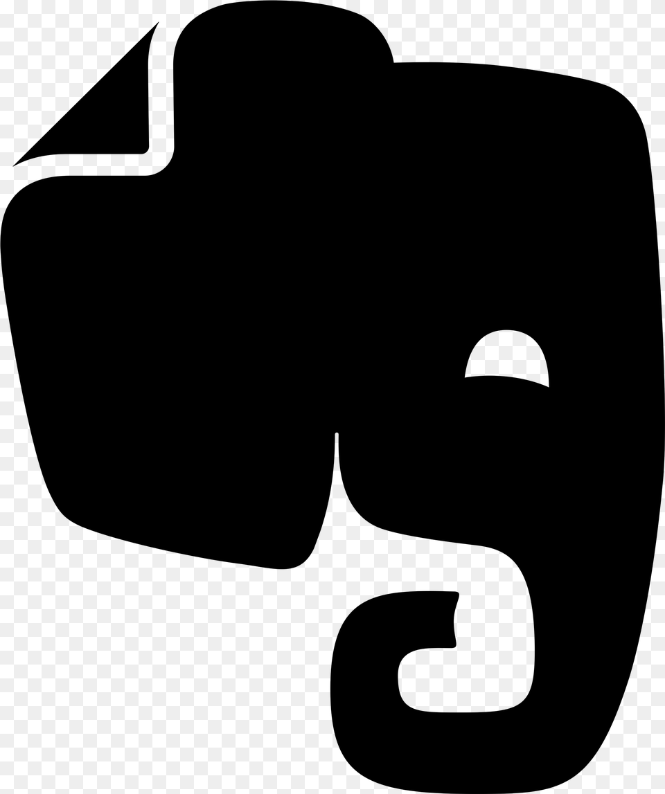 Youtube Icon Black 4 Evernote Black Icon, Gray Free Transparent Png