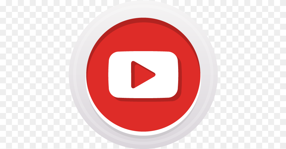 Youtube Icon Of Round High Quality Youtube Icon 96 96, Sign, Symbol, Disk, Road Sign Free Png Download